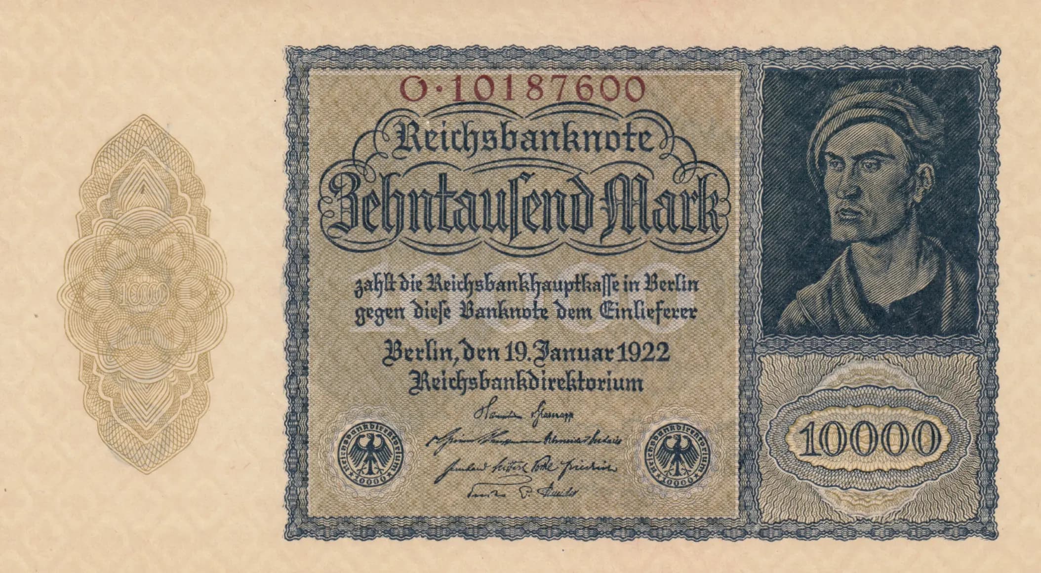 10 000 mark 1922 from Germany , P-72 (1922) — image 1