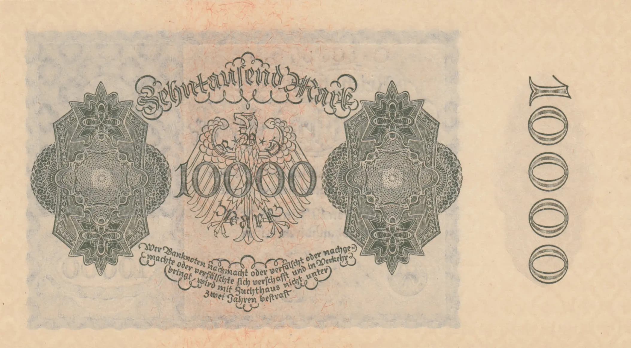 10 000 mark 1922 from Germany , P-72 (1922) — image 2