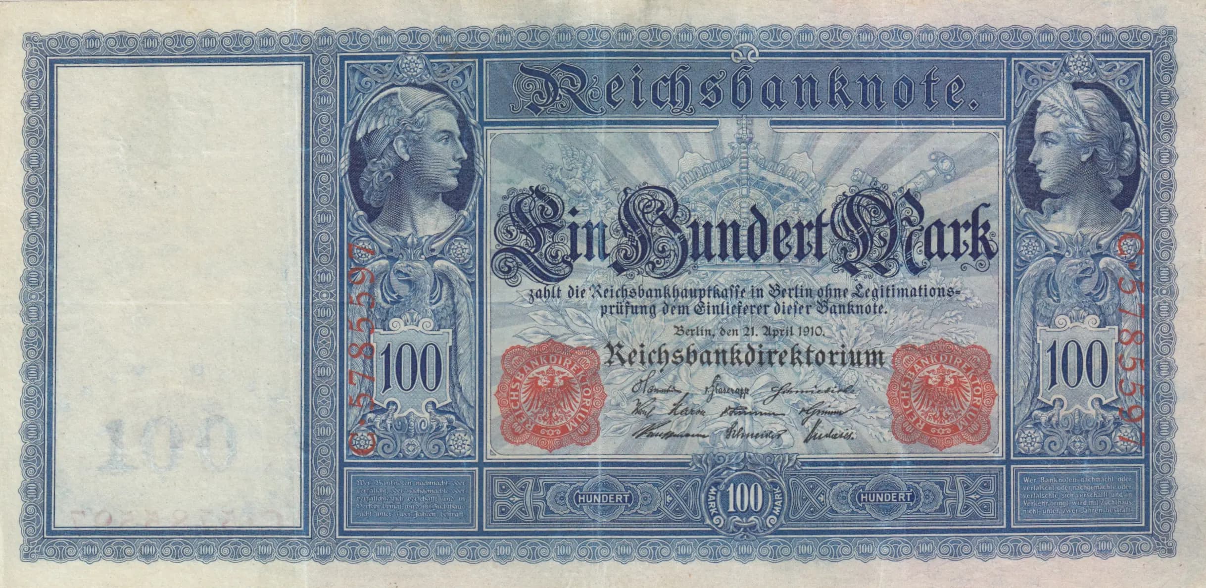 100 mark 1910 from Germany , P-42 (1910) — image 1