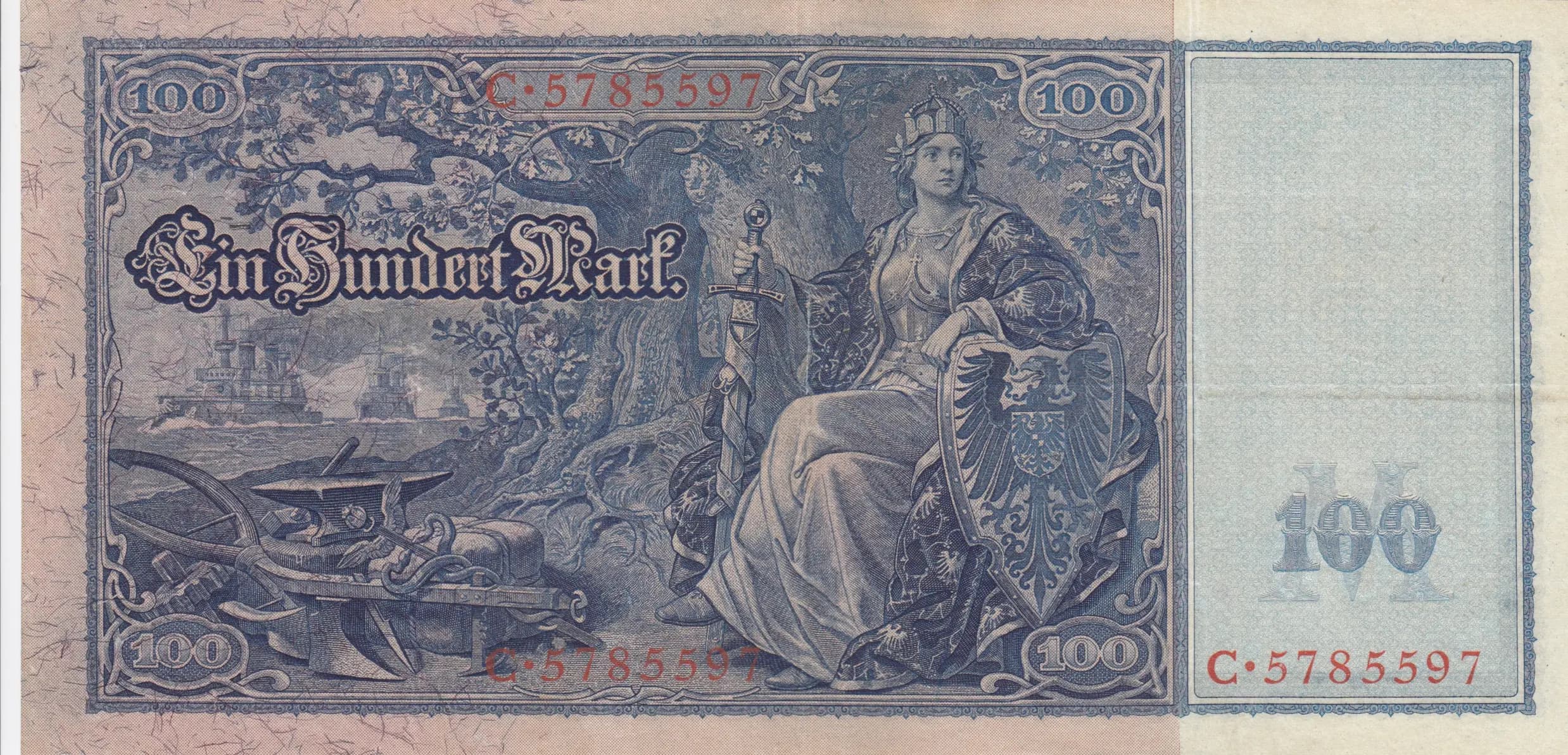 100 mark 1910 from Germany , P-42 (1910) — image 2