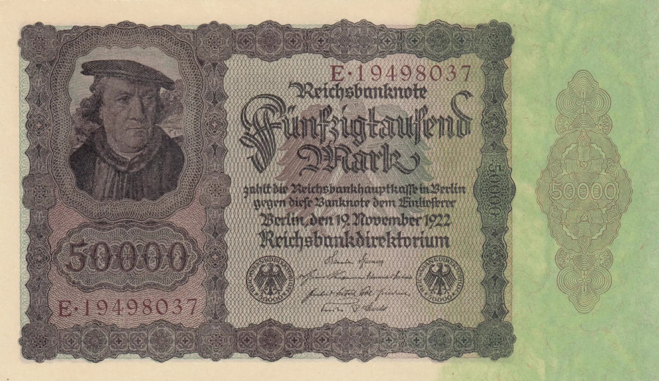 50 000 mark 1922 from Germany , P-80 (1922) — image 1