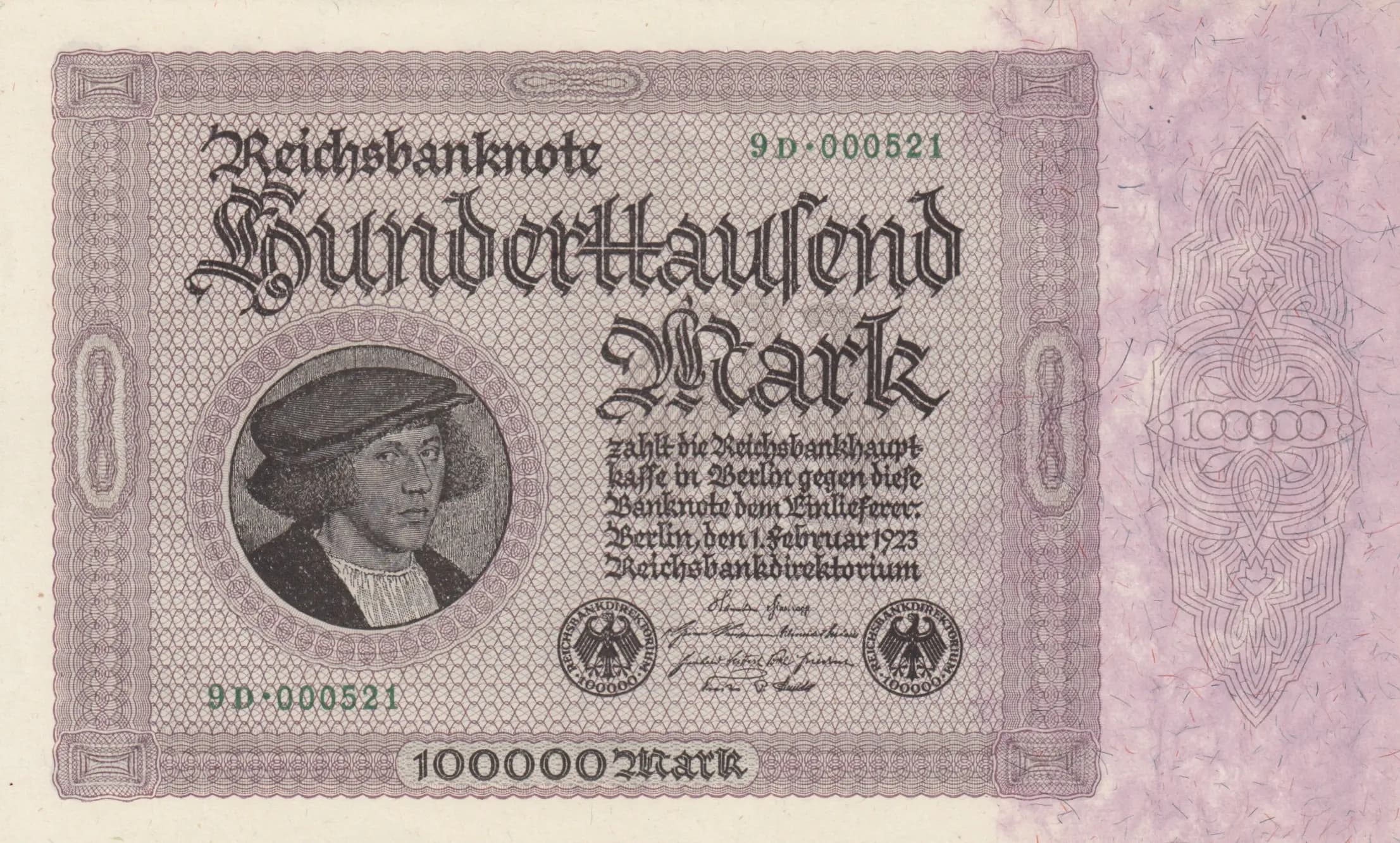 100 000 mark 1923 from Germany , P-83d (1923) — image 1