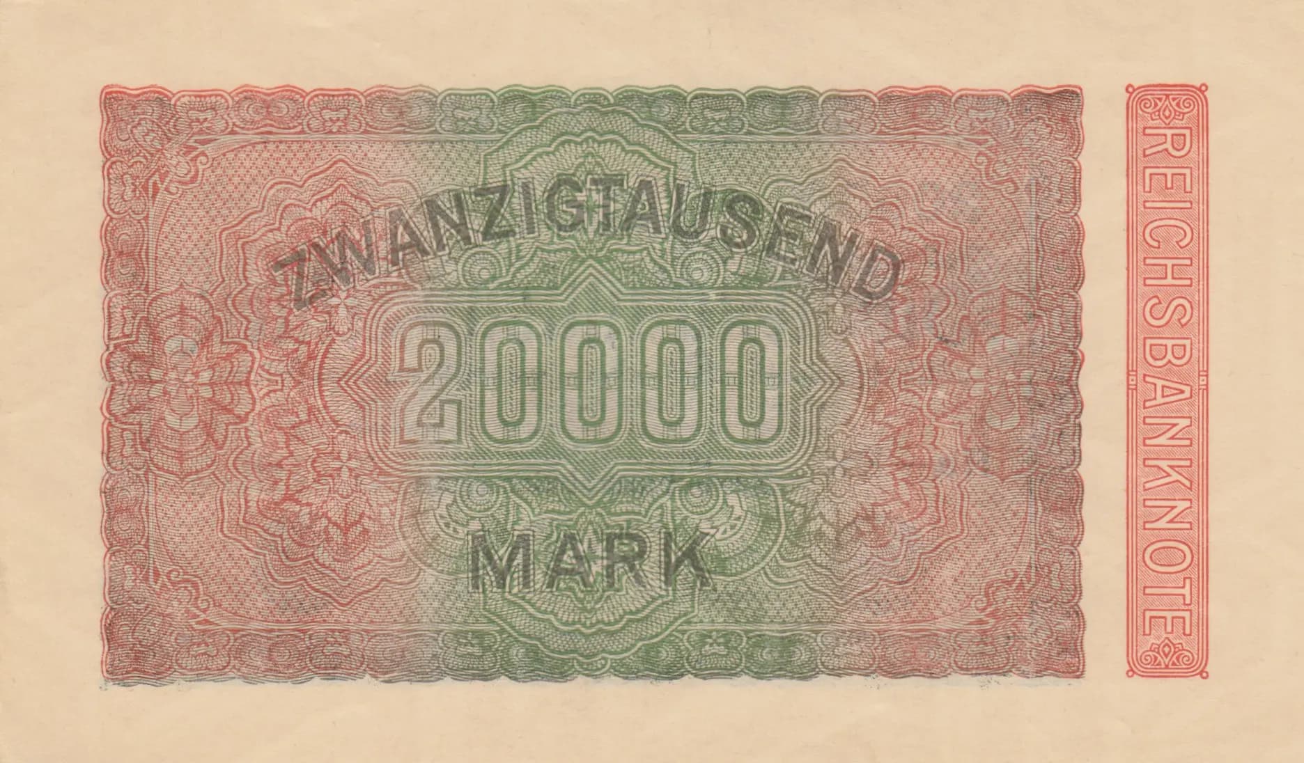 20 000 mark 1923 from Germany , P-85b (1923) — image 2