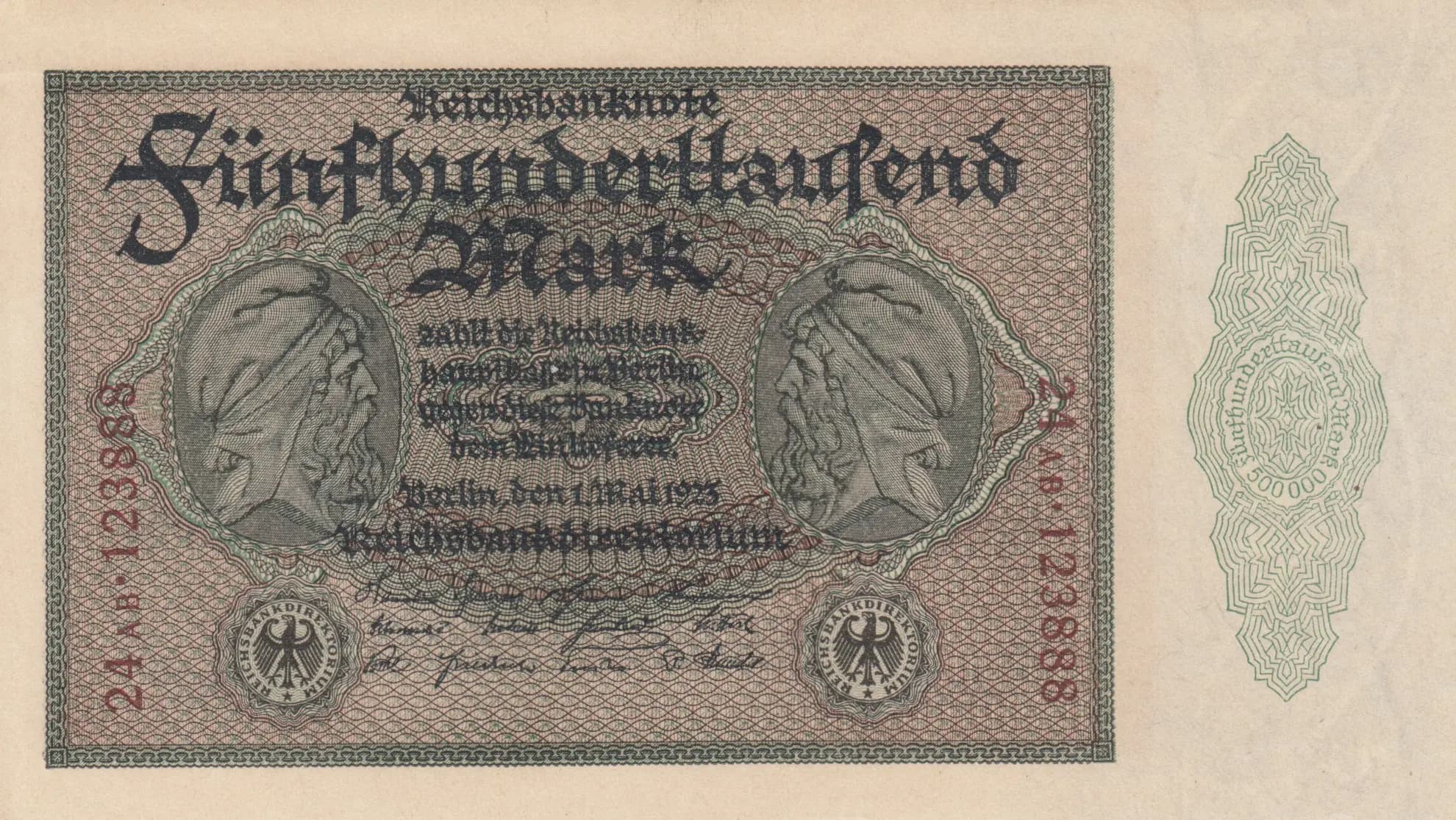 500 000 mark 1923 from Germany , P-88b
