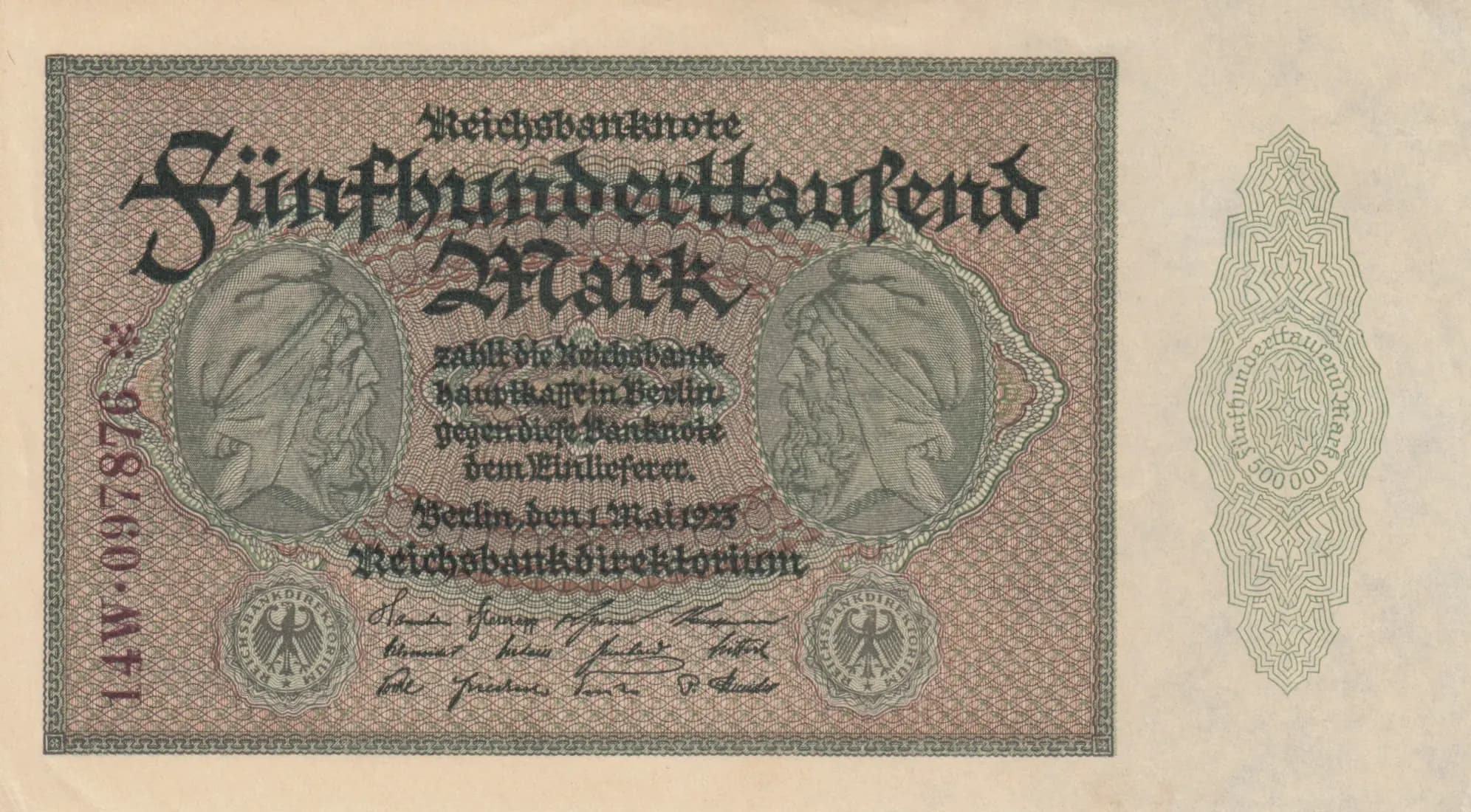 500 000 mark 1923 from Germany , P-88b