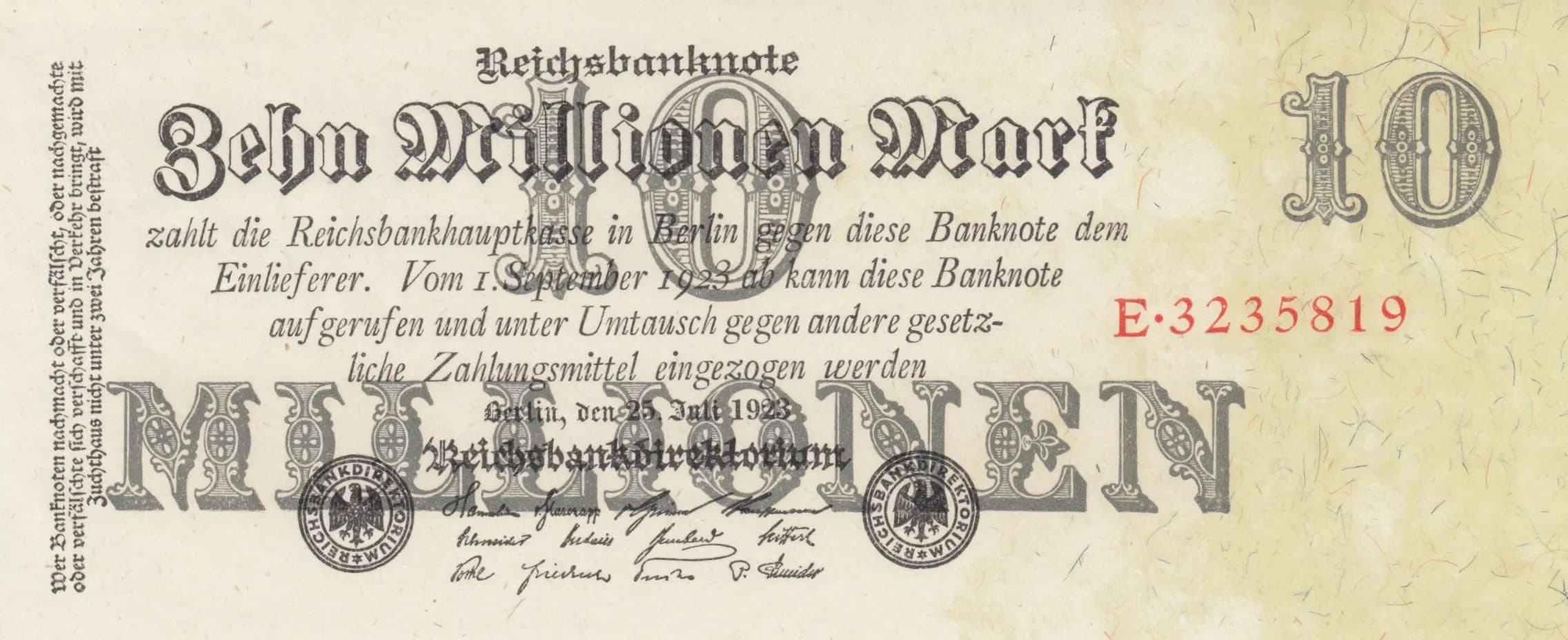 10 000 000 mark 1923 from Germany , P-96 (1923) — image 1