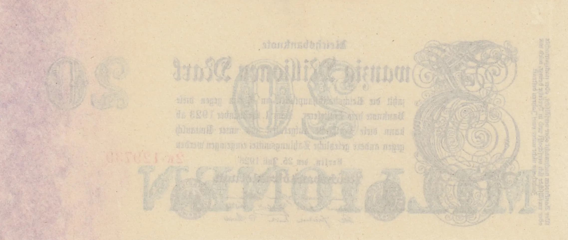 20 000 000 mark 1923 from Germany , P-97b (1923) — image 2