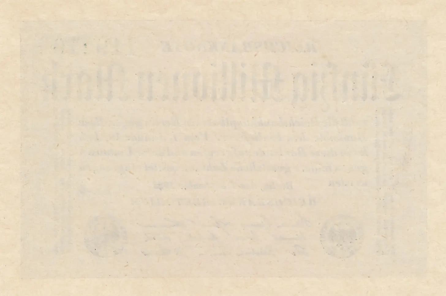 50 000 000 mark 1923 from Germany , P-109c (1923) — image 2