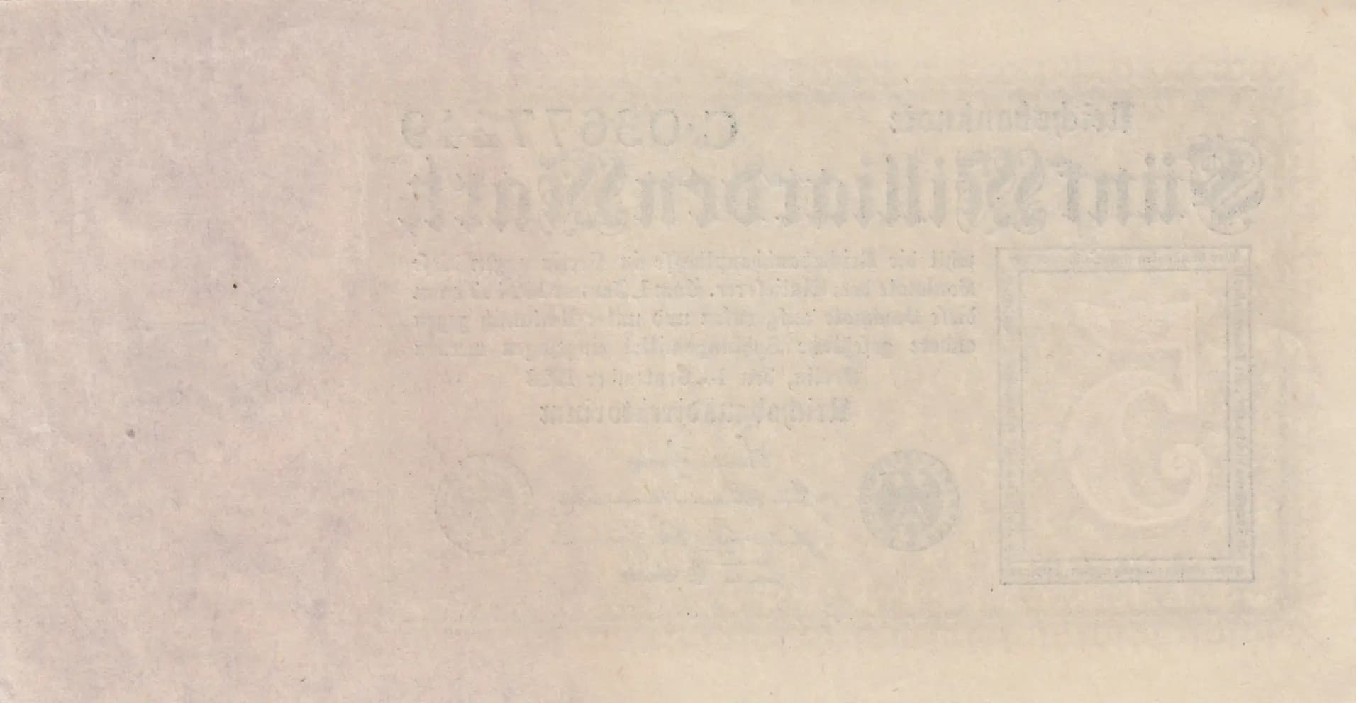 5 000 000 000 mark 1923 from Germany , P-115a (1923) — image 2