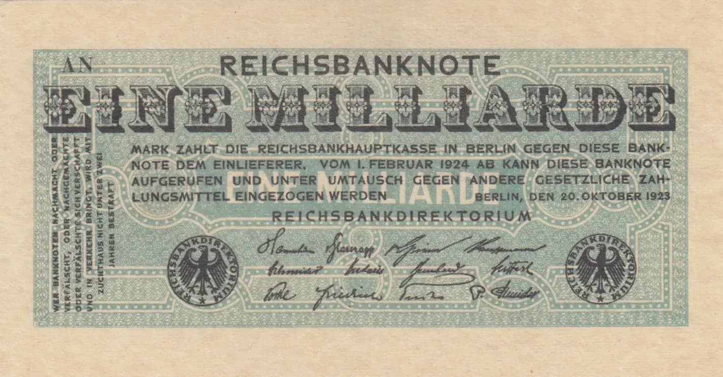 1 000 000 000 mark 1923 from Germany, P-122
