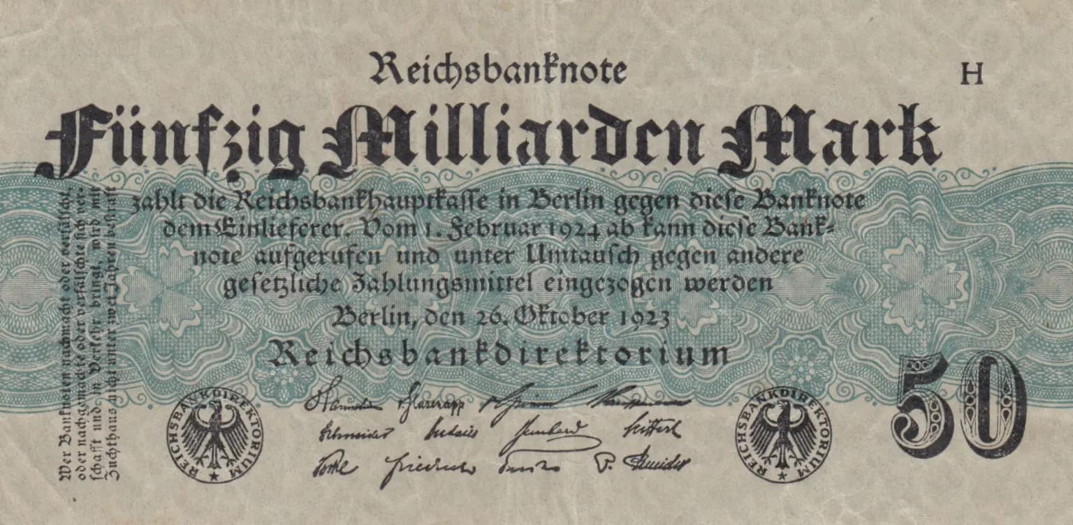 50 000 000 000 mark 1923 from Germany, P-125a (1923) — image 1