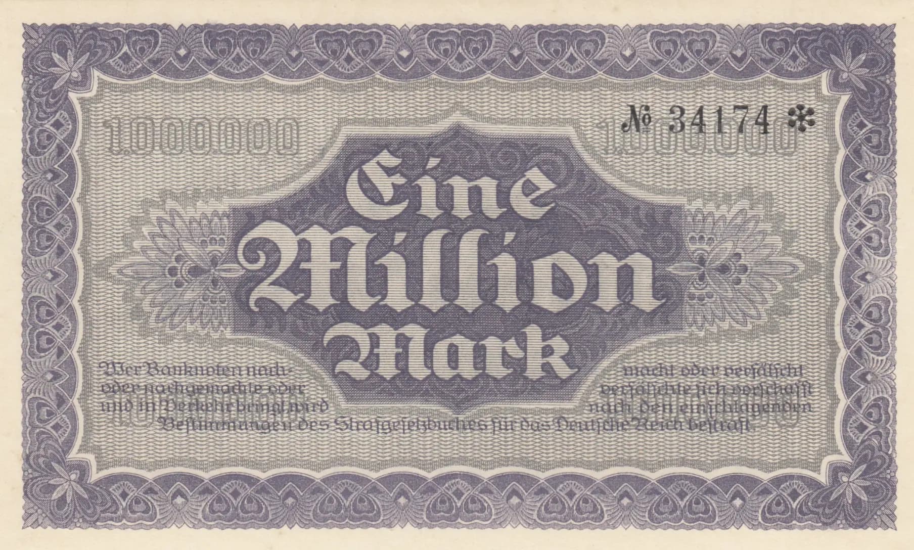 1 000 000 mark 1923 from Germany, P-S962 (1923) — image 2