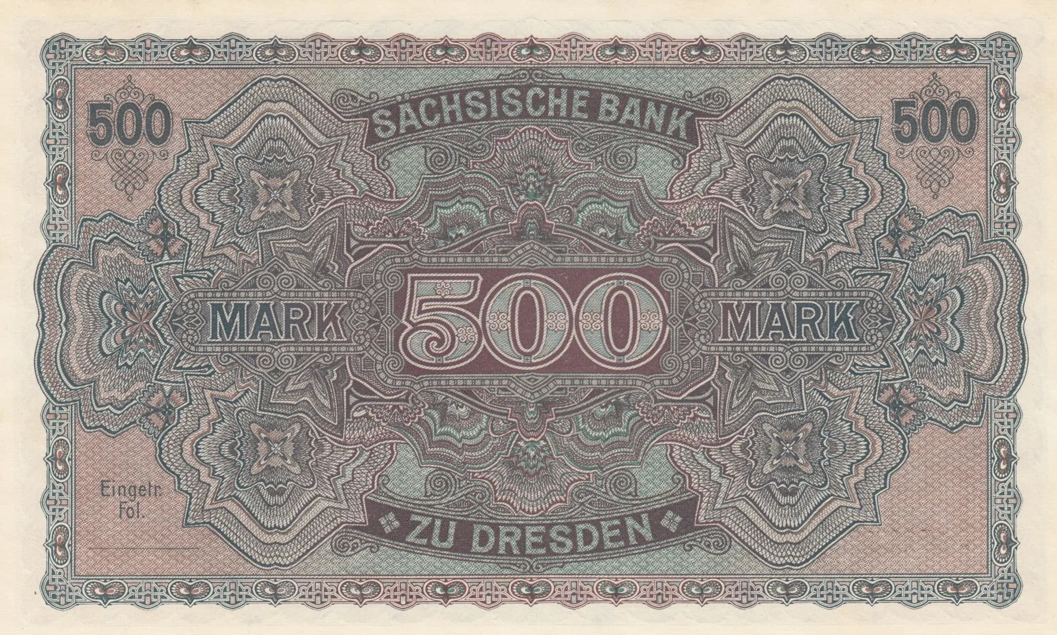 500 mark 1922 from Germany, P-S954b (1922) — image 2