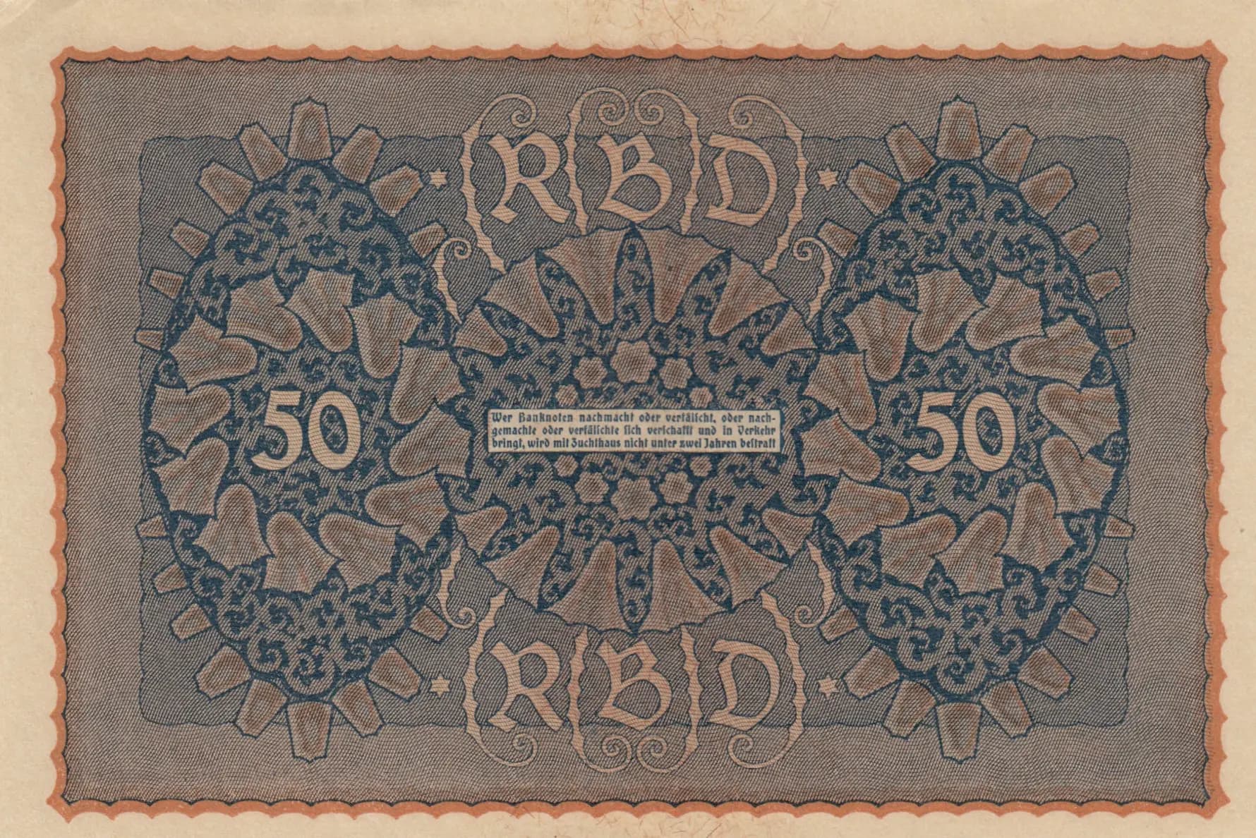 50 mark 1919 from Germany , P-66 (1919) — image 2