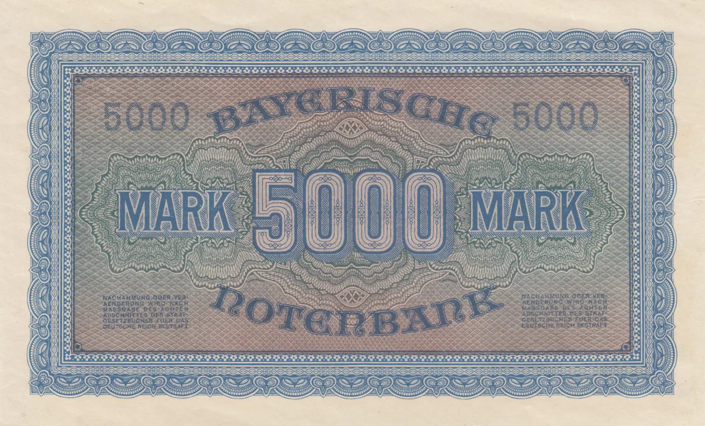 5000 mark 1922 from Germany, P-S925 (1922) — image 2