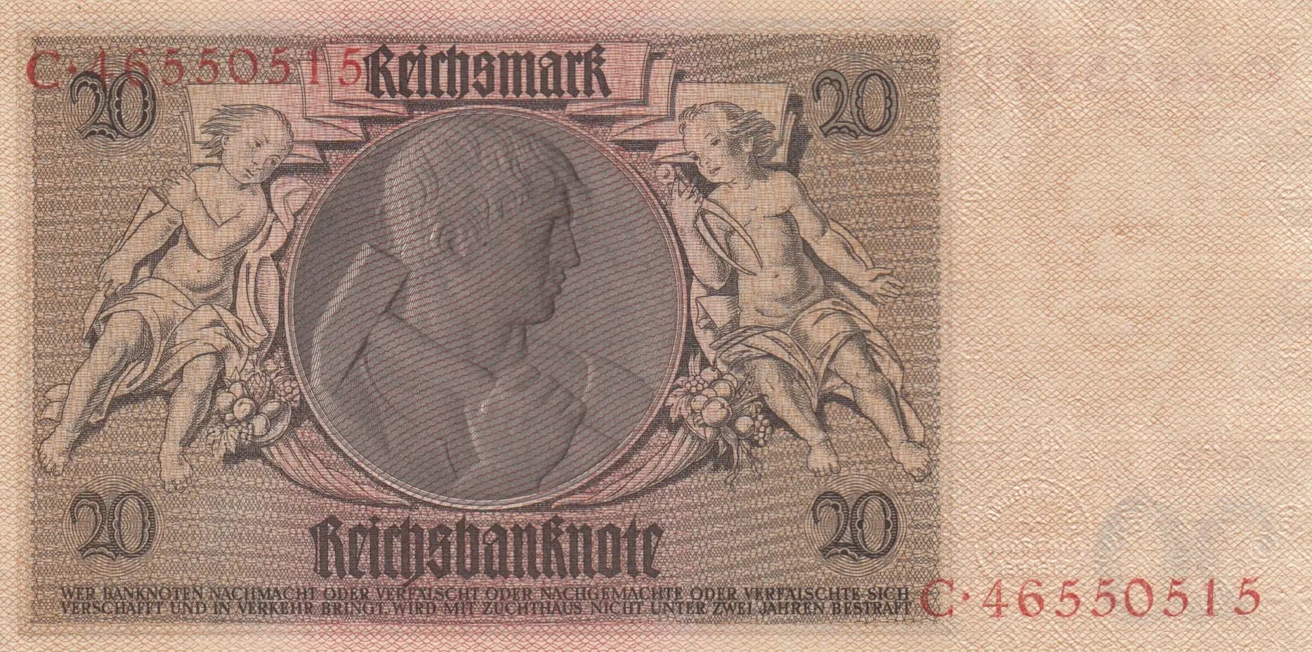 20 reichsmark 1929 from Germany, P-181a (1929) — image 2