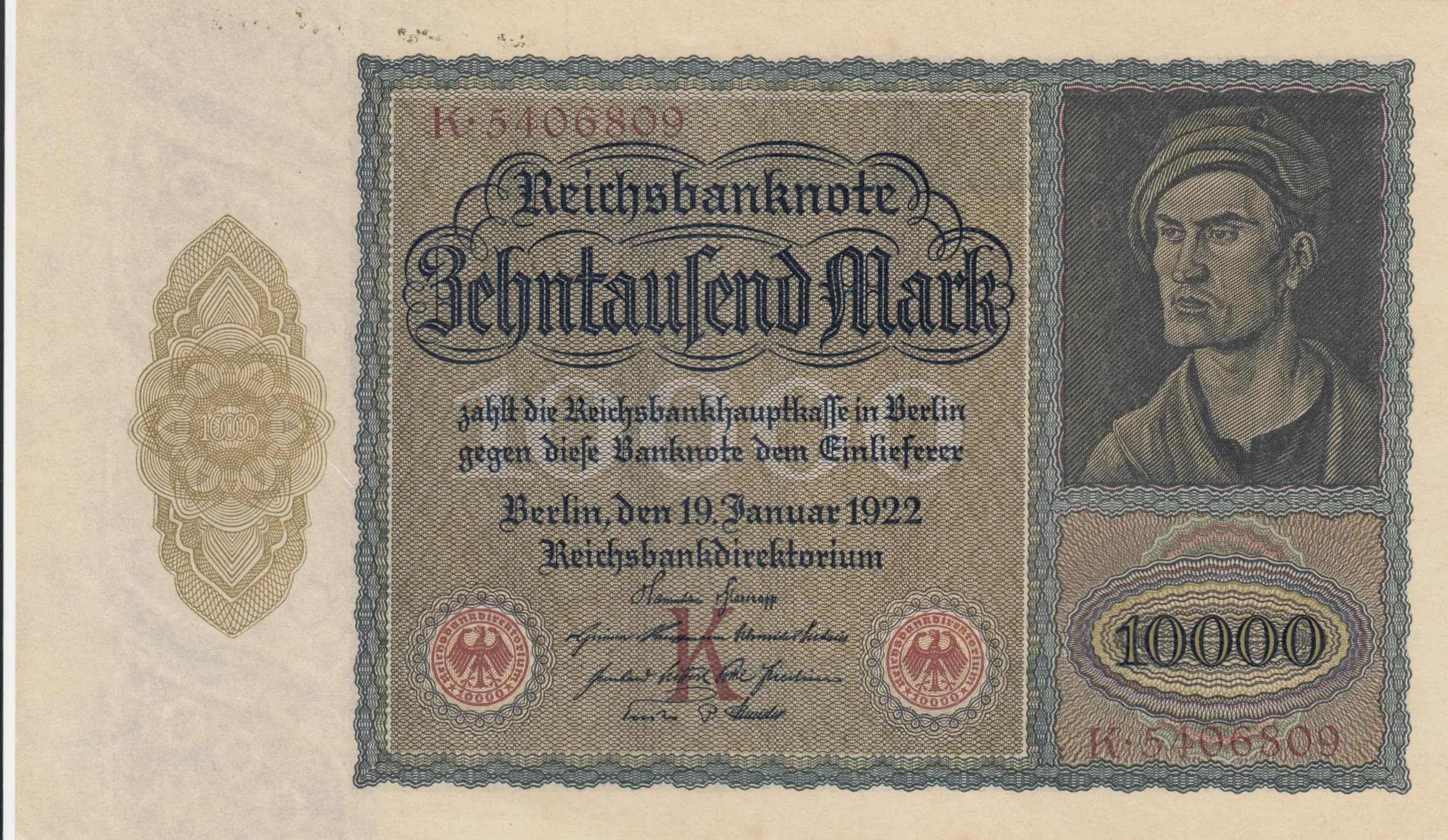 10 000 mark 1922 from Germany , P-70