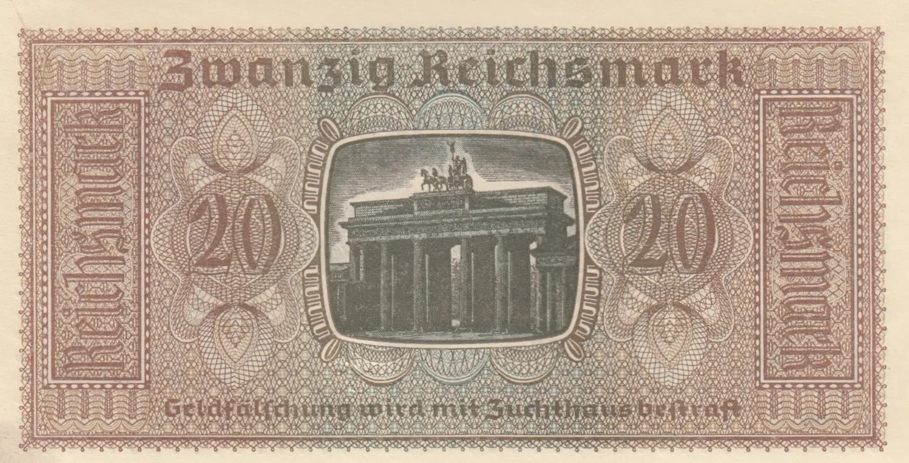 20 reichsmark 1940 from Germany , P-R139 (1940) — image 2