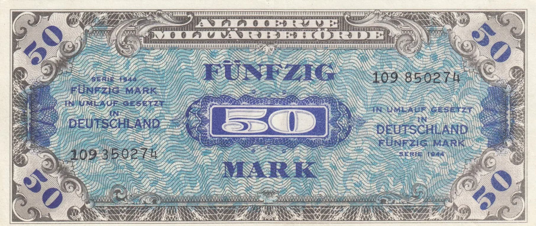 50 mark 1944 from Germany, P-196b (1944) — image 1