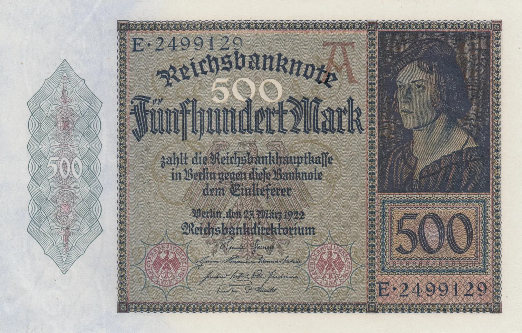 500 mark 1922 from Germany , P-73 (1922) — image 1
