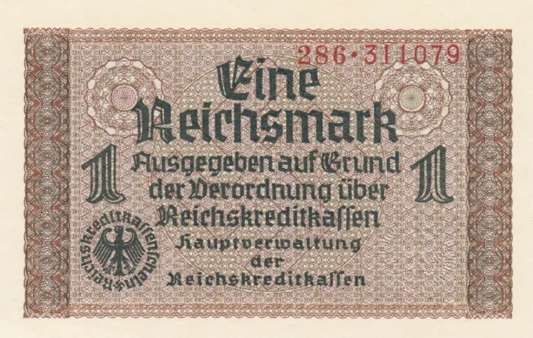 1 reichsmark 1940 from Germany , P-R136