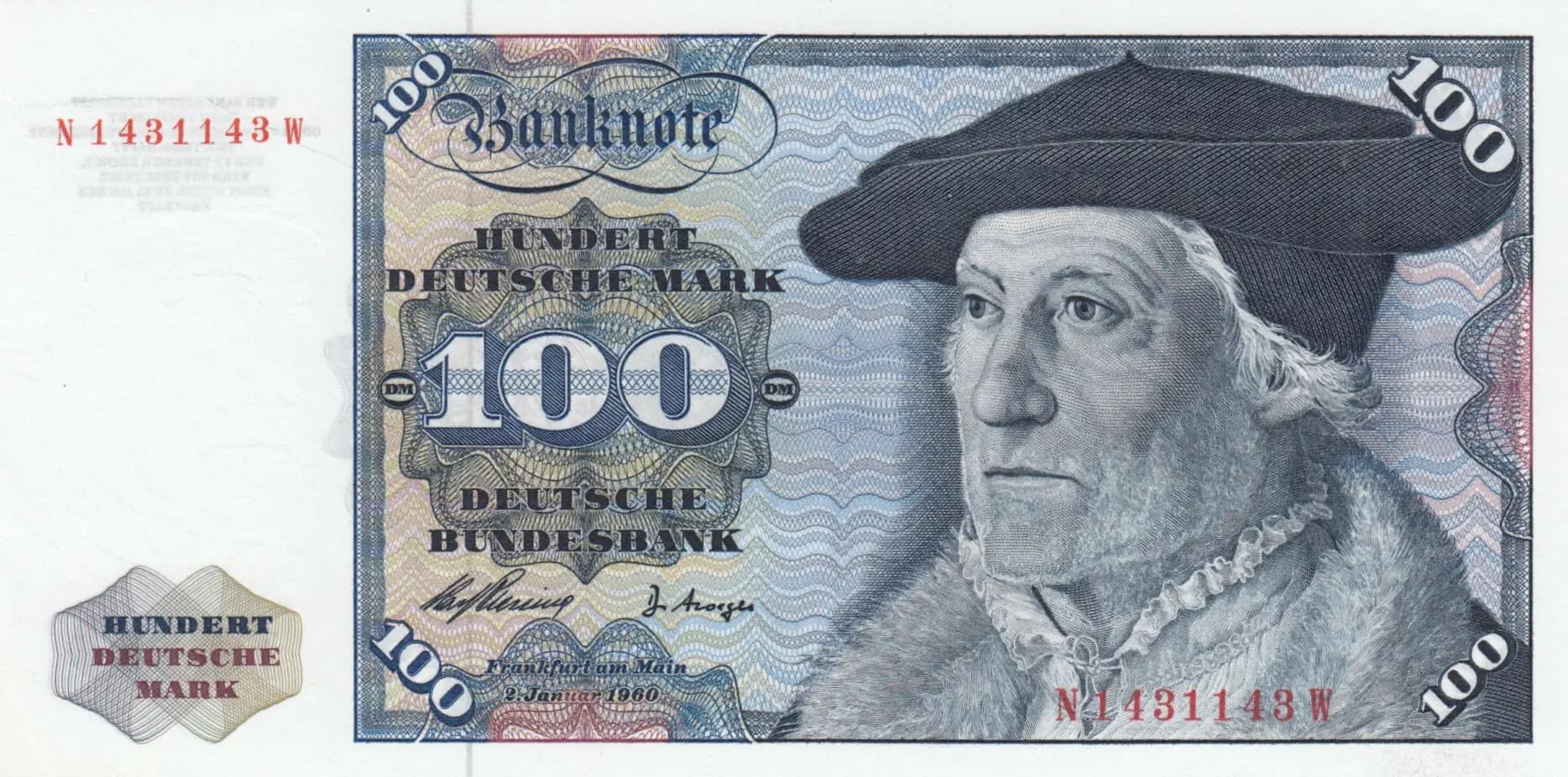 100 mark 1960 from Germany, Federal Republic, P-22 (1960) — image 1