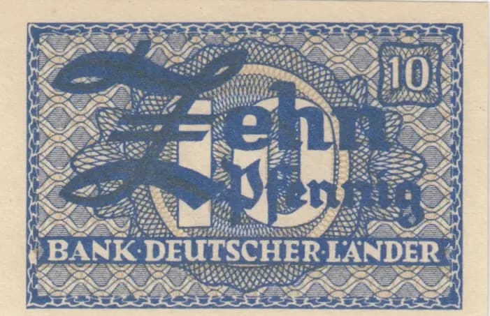 10 pfenig 1948 from Germany, Federal Republic, P-12