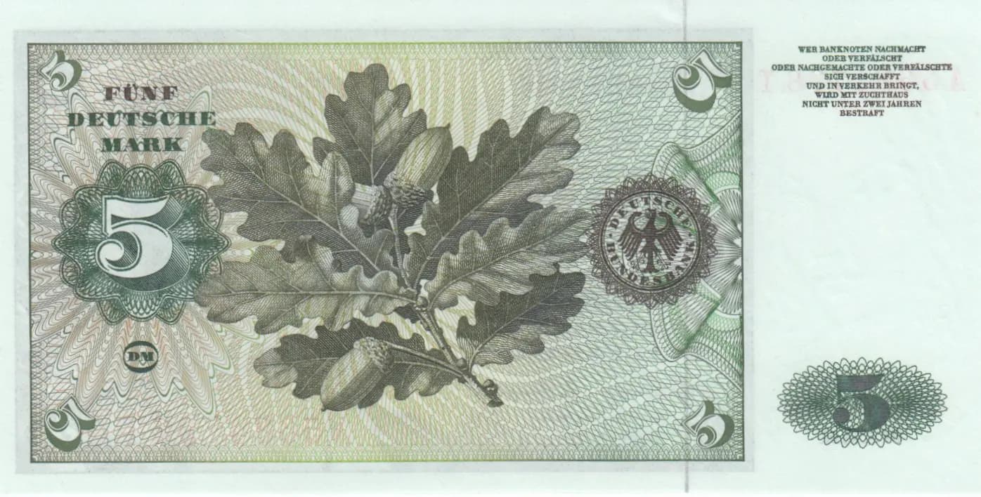 5 mark 1960 from Germany, Federal Republic, P-18 (1960) — image 2