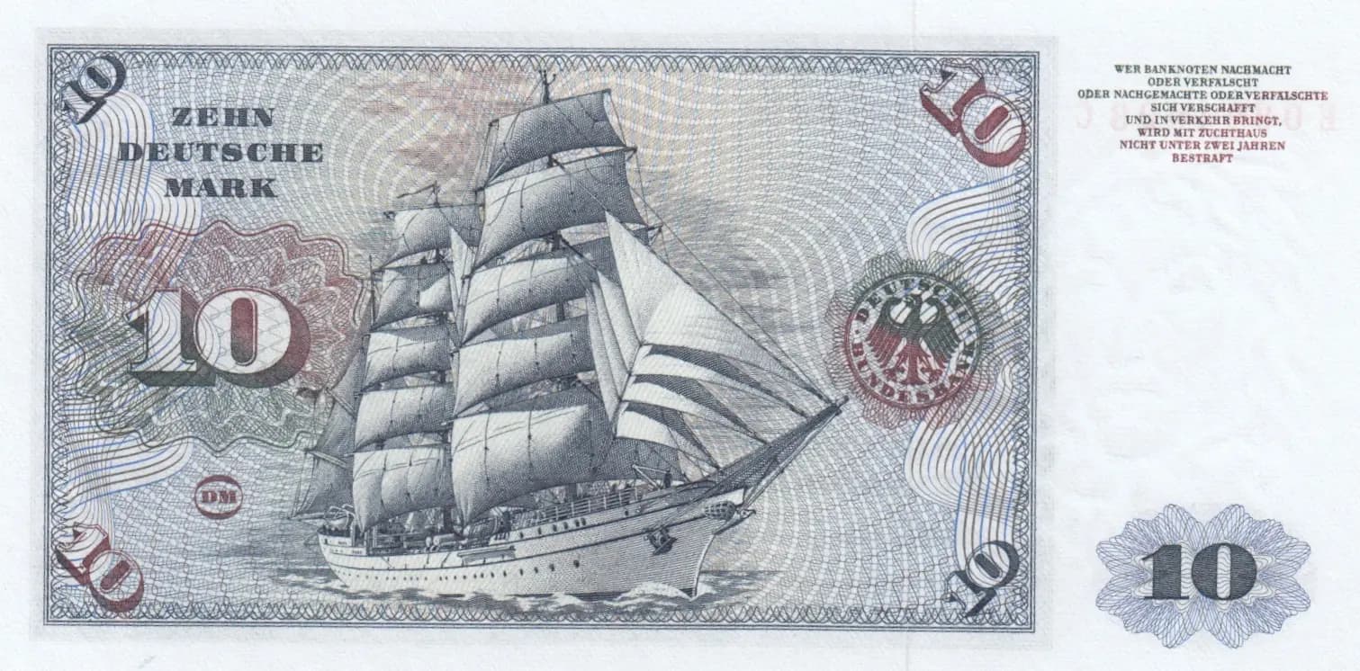 10 mark 1960 from Germany, Federal Republic, P-19 (1960) — image 2