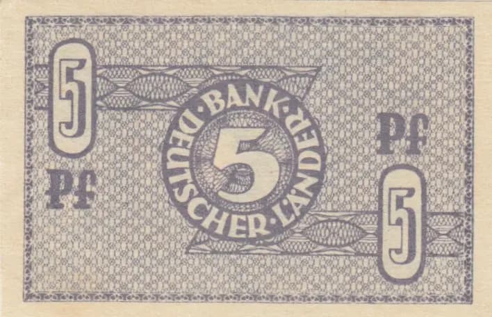 5 pfenig 1948 from Germany, Federal Republic, P-11 (1948) — image 2