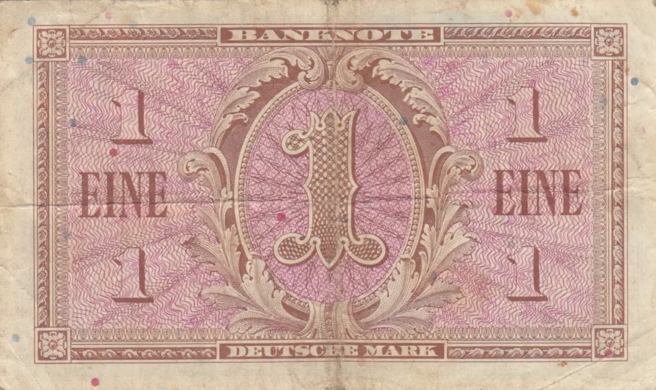 1 mark 1948 from Germany, Federal Republic, P-2a (1948) — image 2