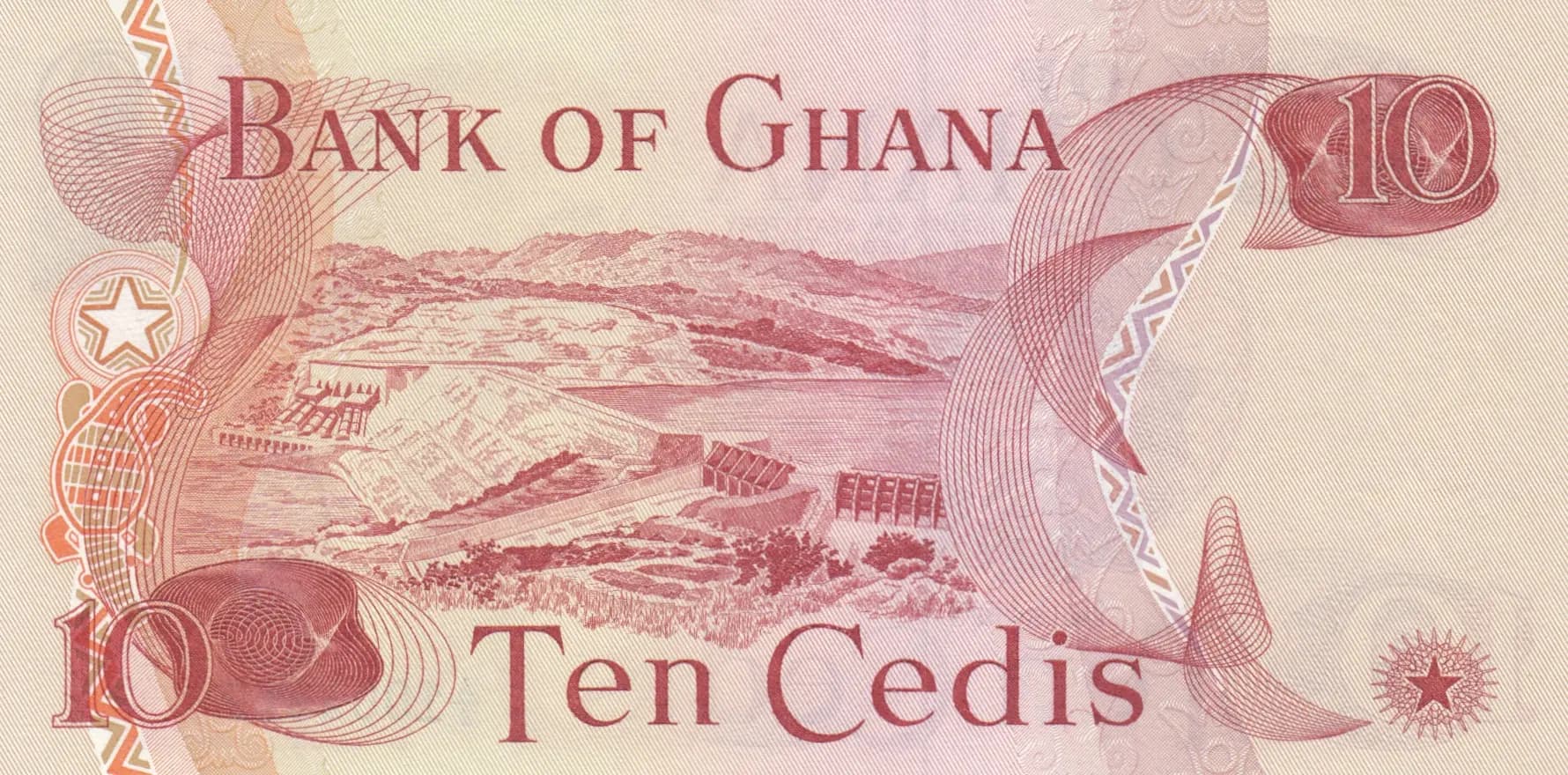 10 cedis 1978 from Ghana, P-16f (1978) — image 2