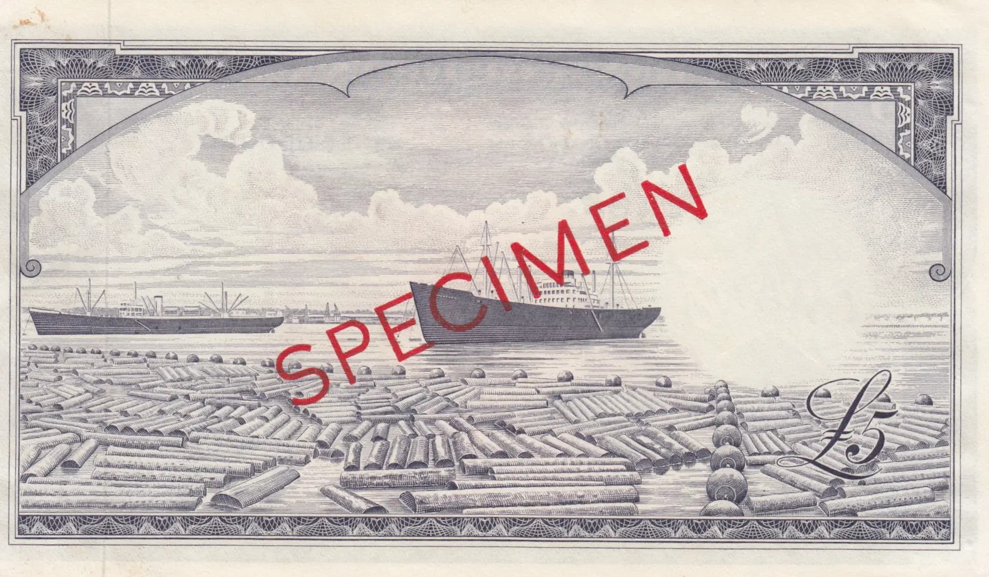 5 pounds 1958 specimen from Ghana, P-3as (1958) — image 2