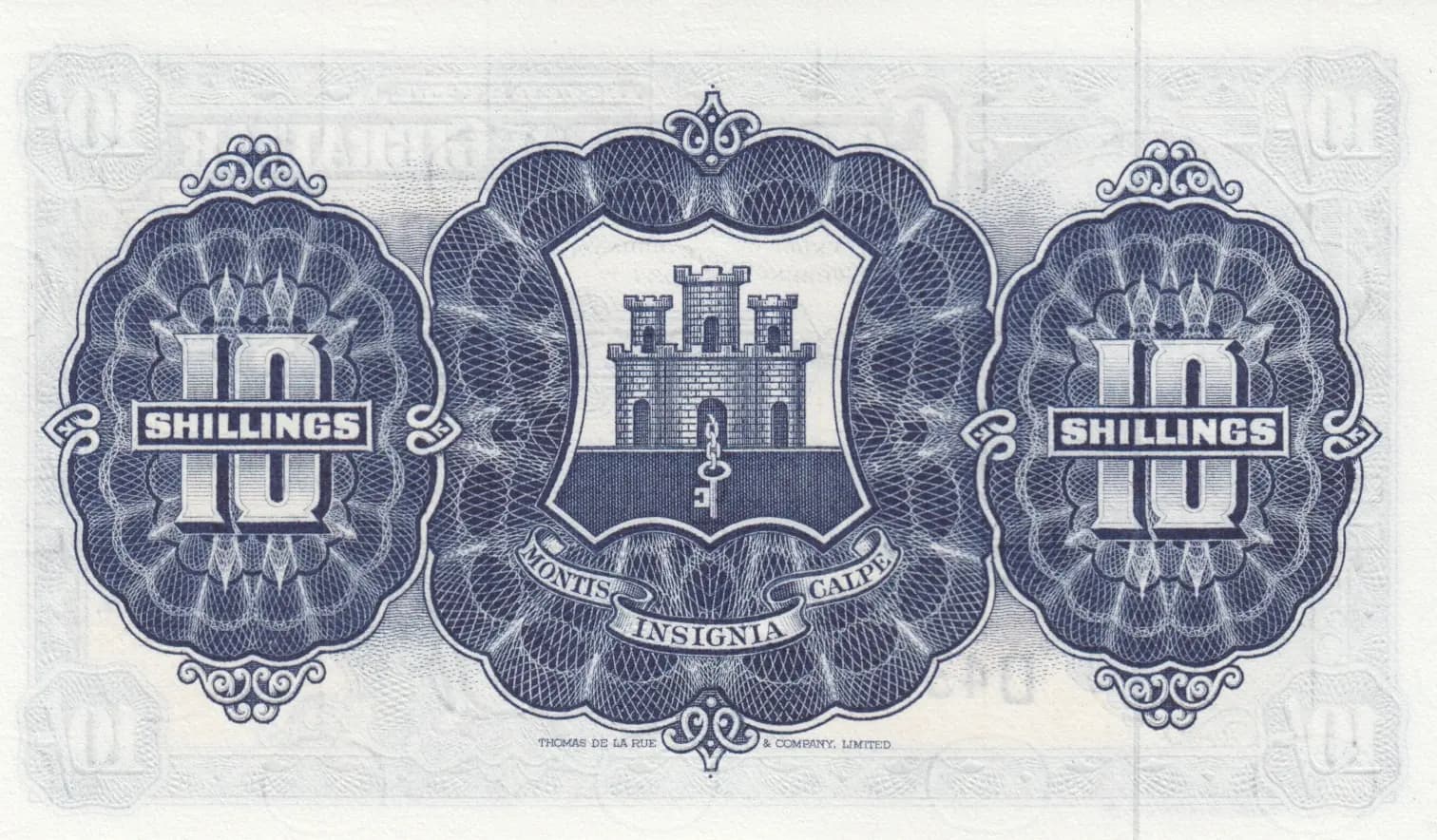 10 shillings 1958 from Gibraltar, P-17 (1958) — image 2