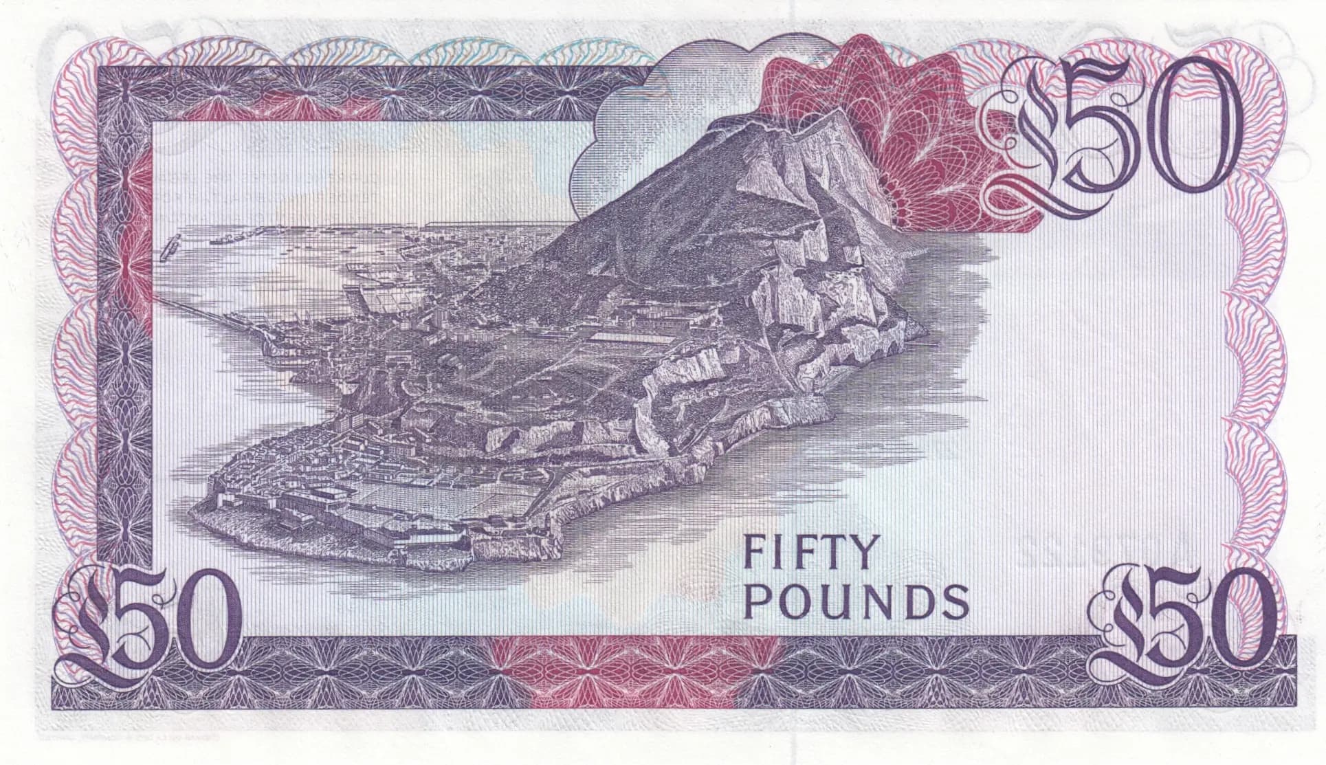 50 pounds 1986 from Gibraltar, P-24 (1986) — image 2