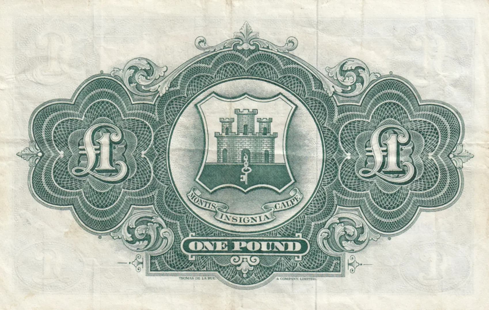 1 pound 1958 from Gibraltar, P-18a (1958) — image 2