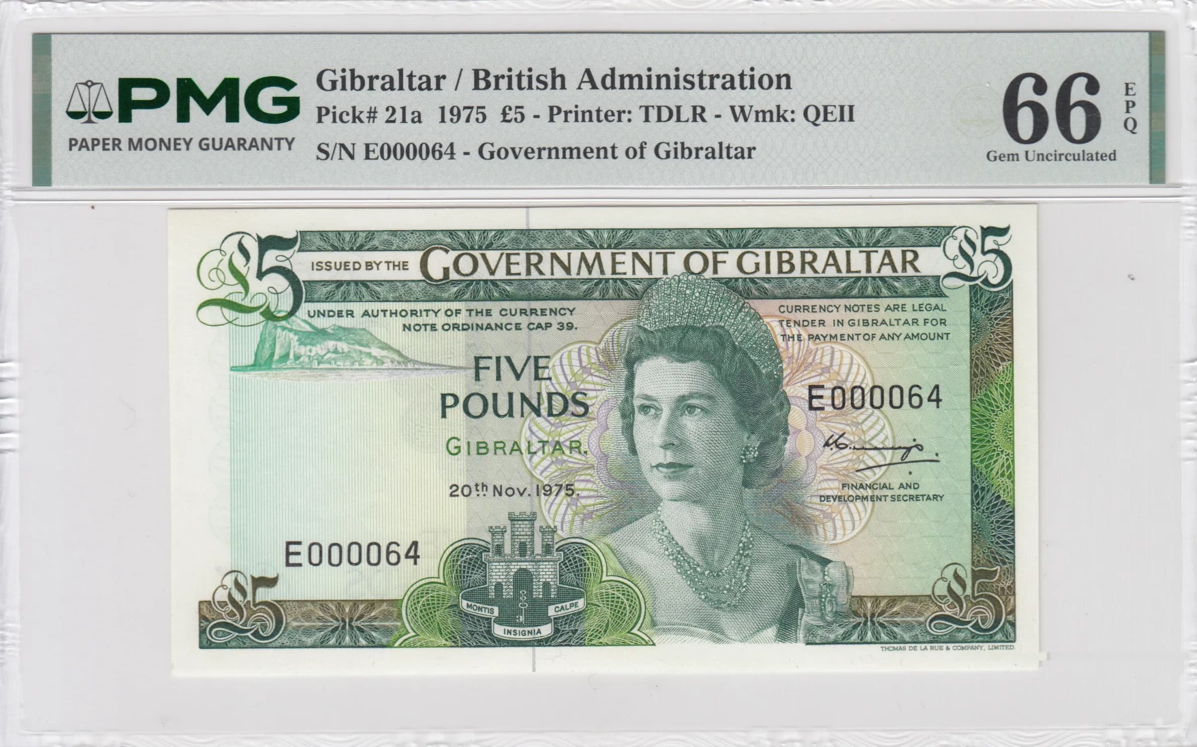 5 pounds 1975 from Gibraltar, P-21a (1975) — image 1