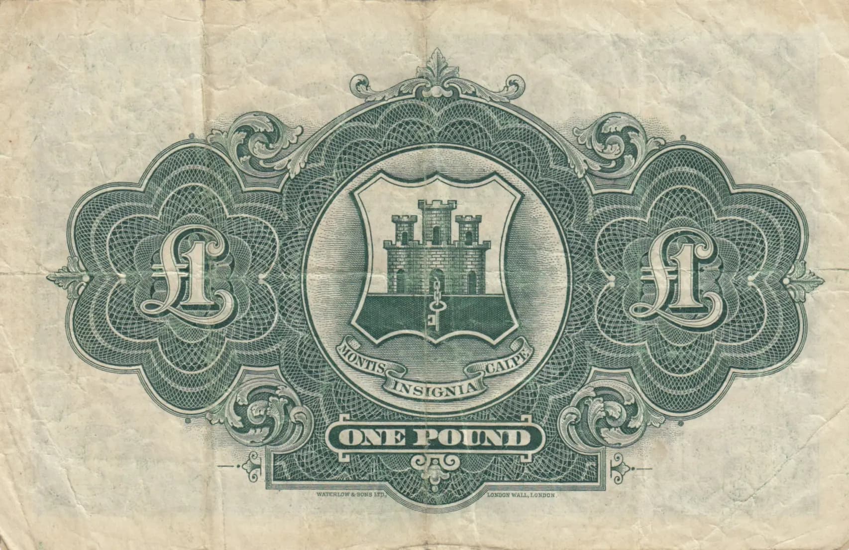 1 pound 1938 from Gibraltar, P-15a (1938) — image 2