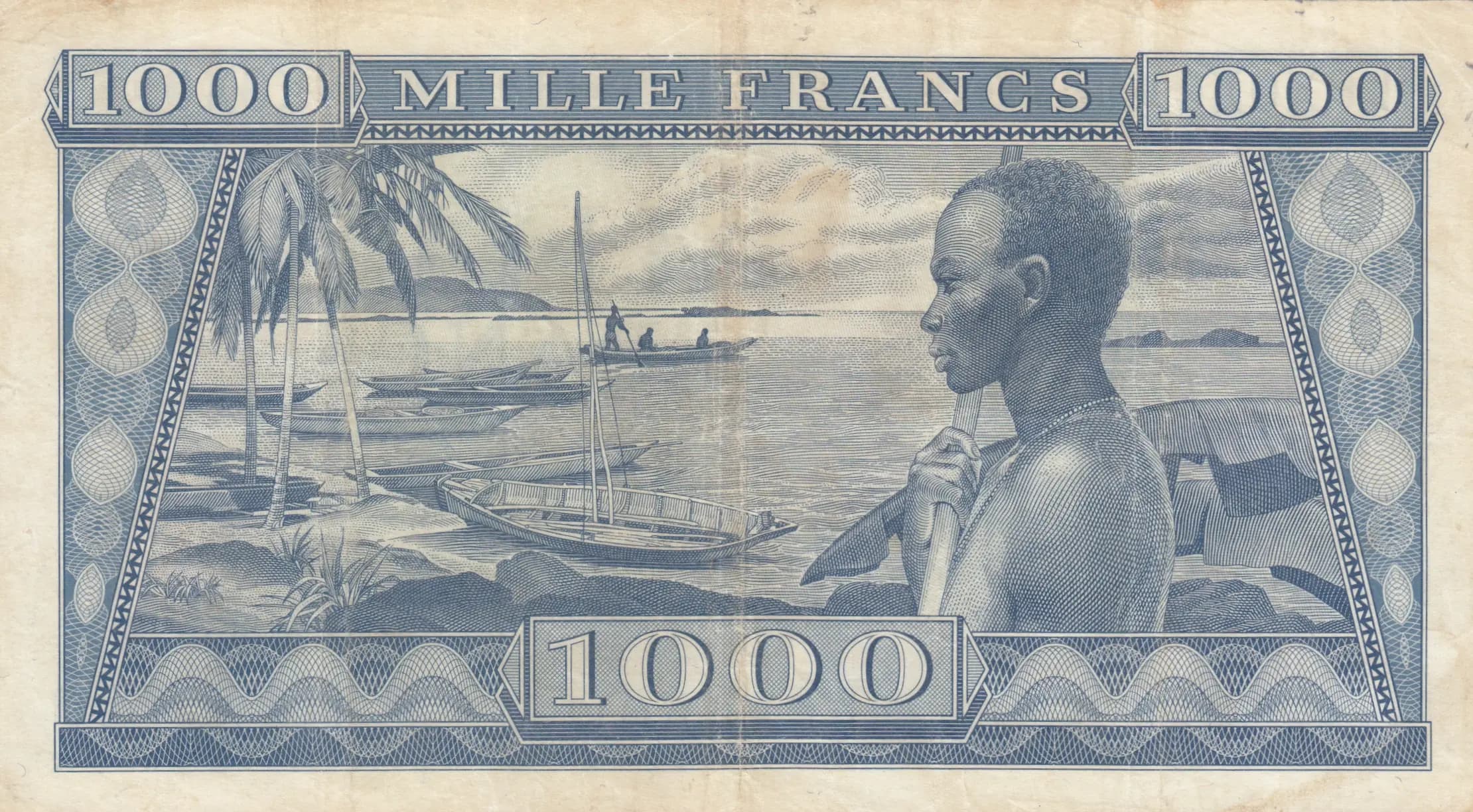 1000 francs 1958 from Guinea, P-9 (1958) — image 2