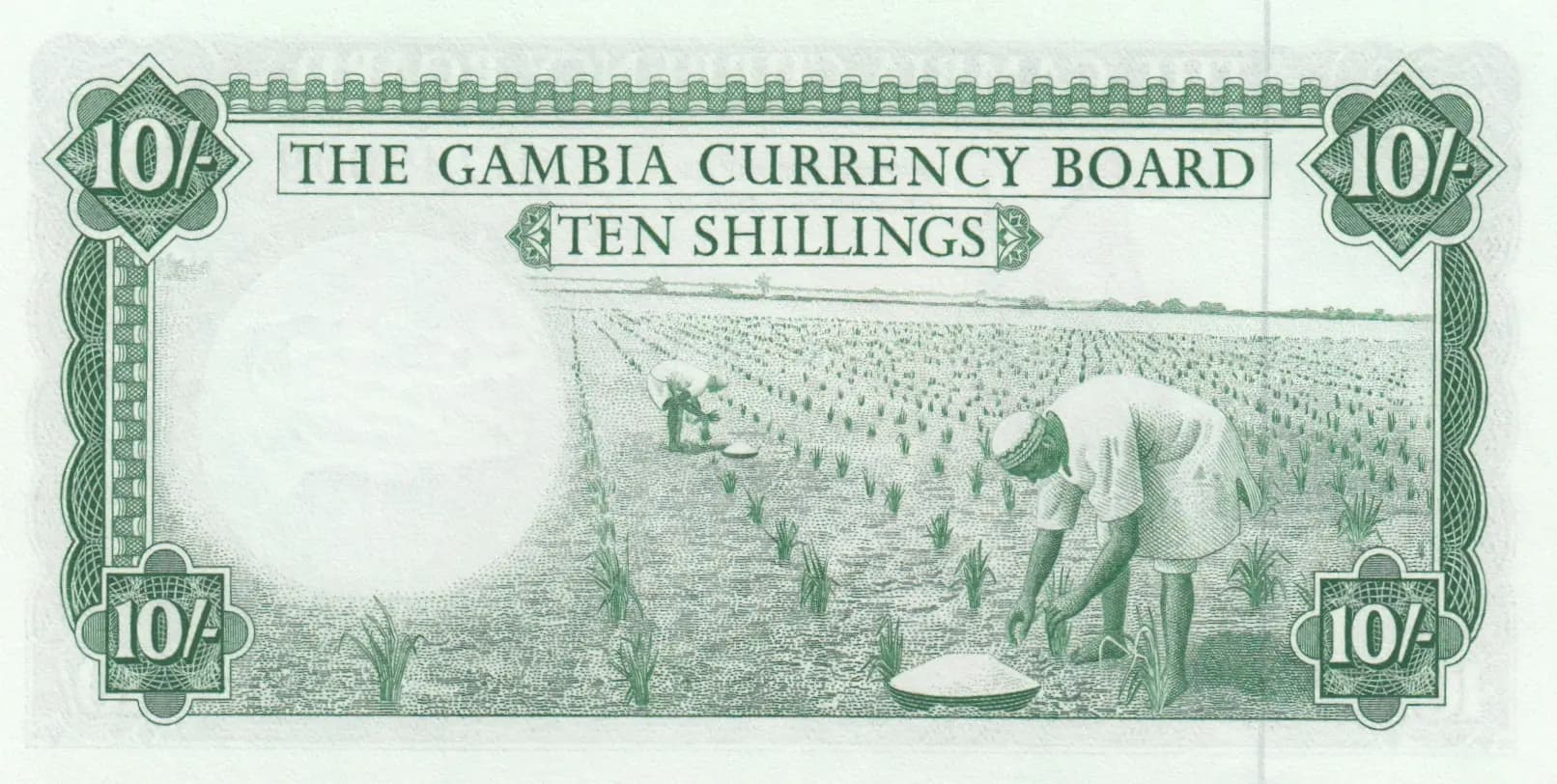 10 shillings 1965 from Gambia, P-1 (1965) — image 2