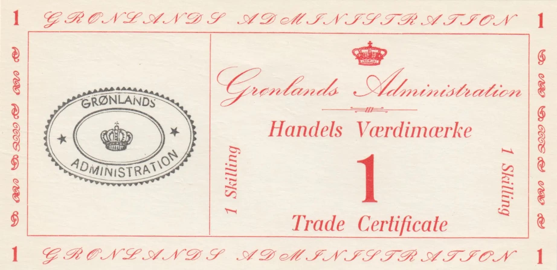 1 skilling 1942 from Greenland, P-M8 (1942) — image 1