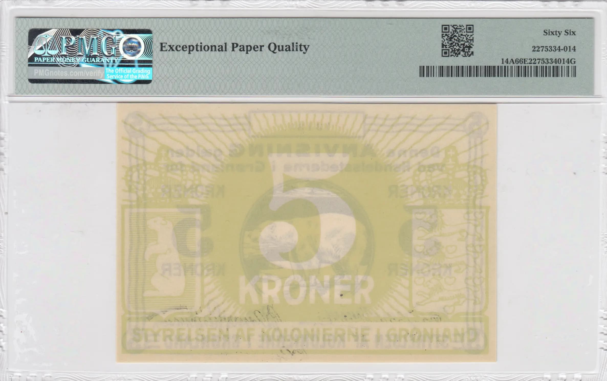 5 kroner 1913 from Greenland, P-14A (1913) — image 2