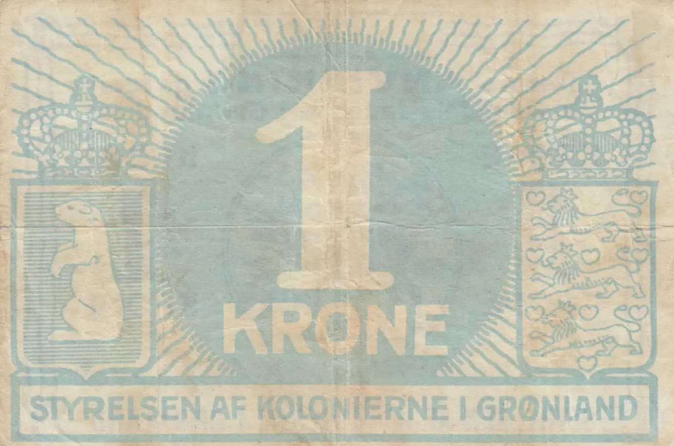 1 krone 1913 from Greenland, P-13b (1913) — image 2