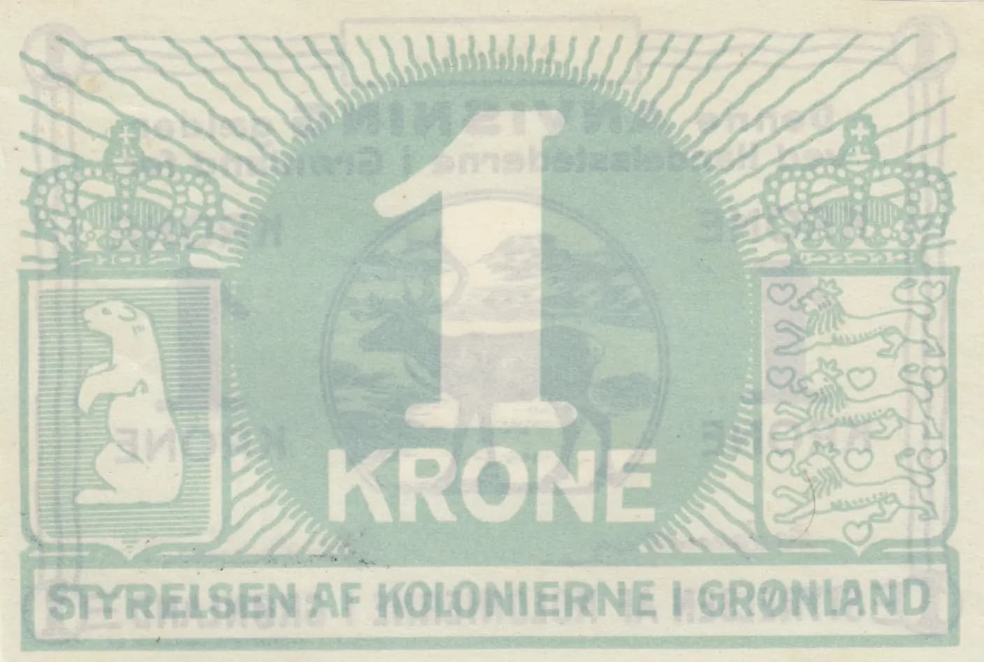 1 krone 1913 from Greenland, P-13d (1913) — image 2