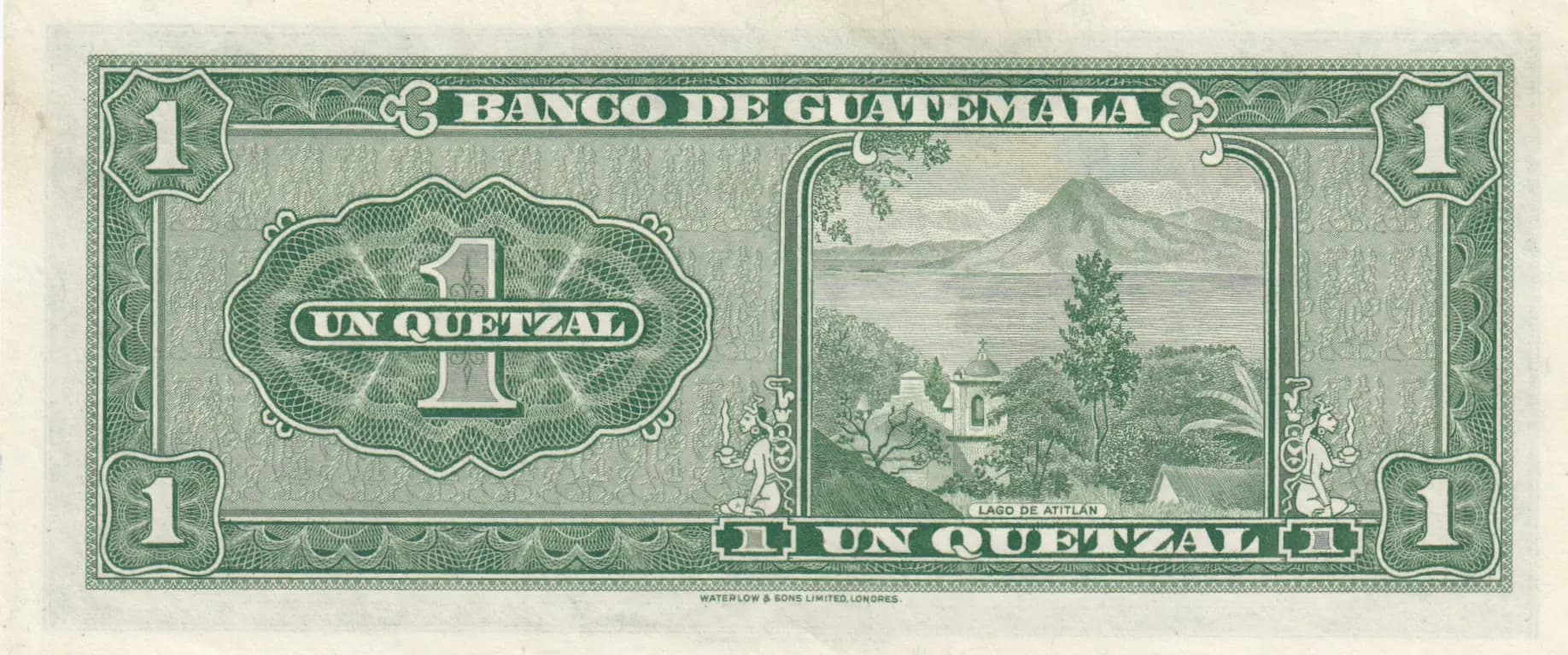 1 quetzal 1956 from Guatemala, P-30 (1956) — image 2