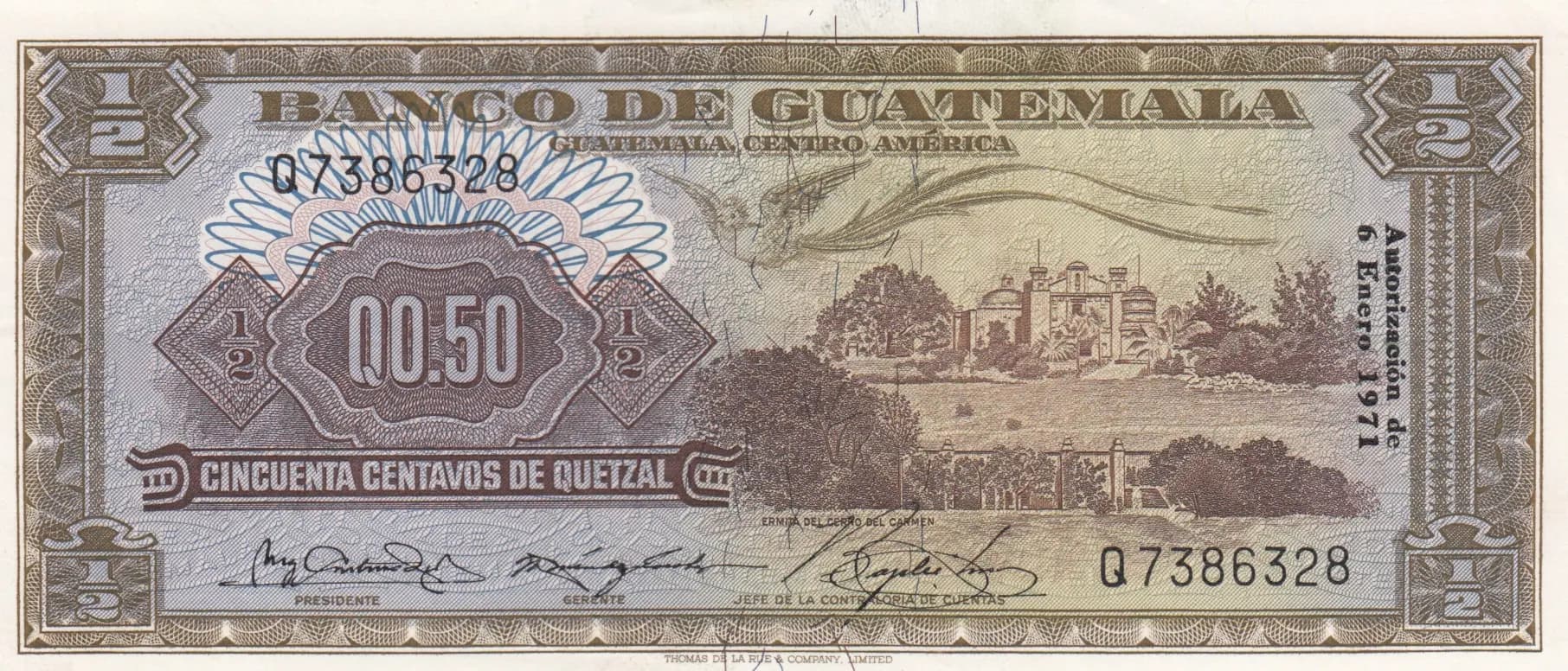 50 centavos 1971 from Guatemala, P-51h (1971) — image 1
