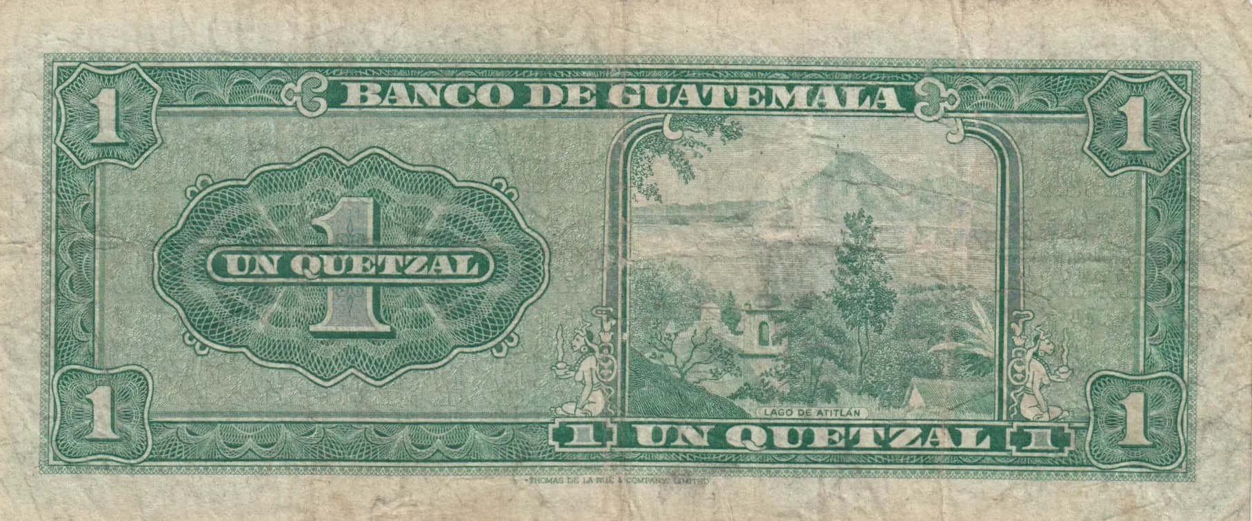 1 quetzal 1966 from Guatemala, P-52c (1966) — image 2