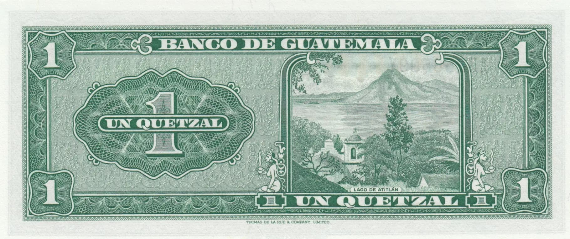 1 quetzal 1968 from Guatemala, P-52e (1968) — image 2