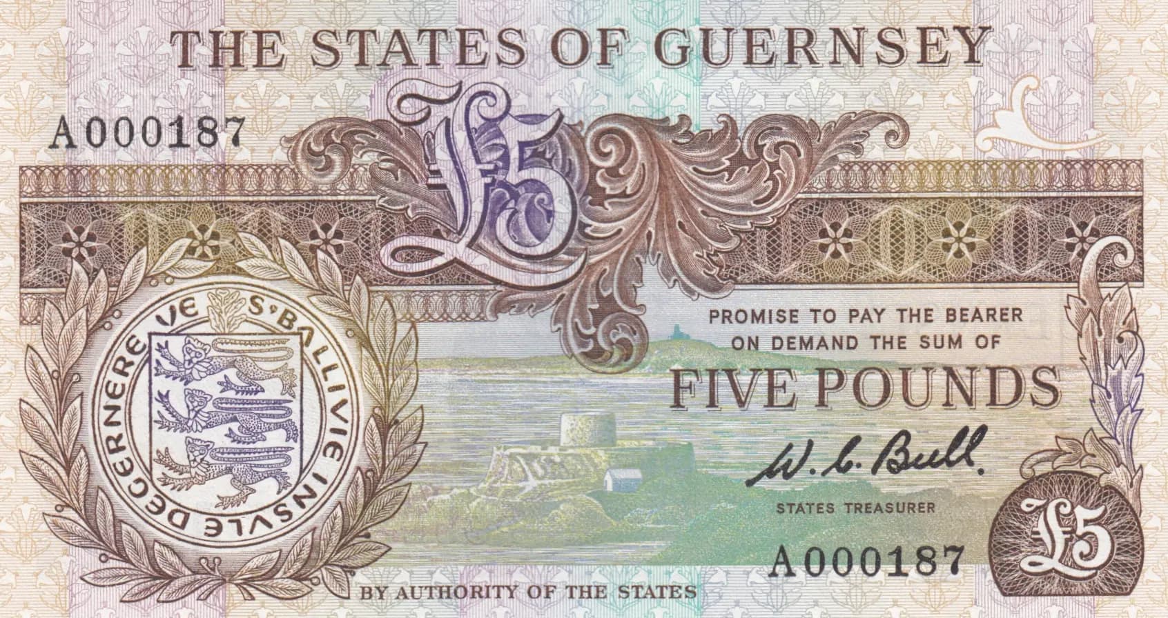 5 pounds 1980 from Guernsey, P-49a (1980) — image 1