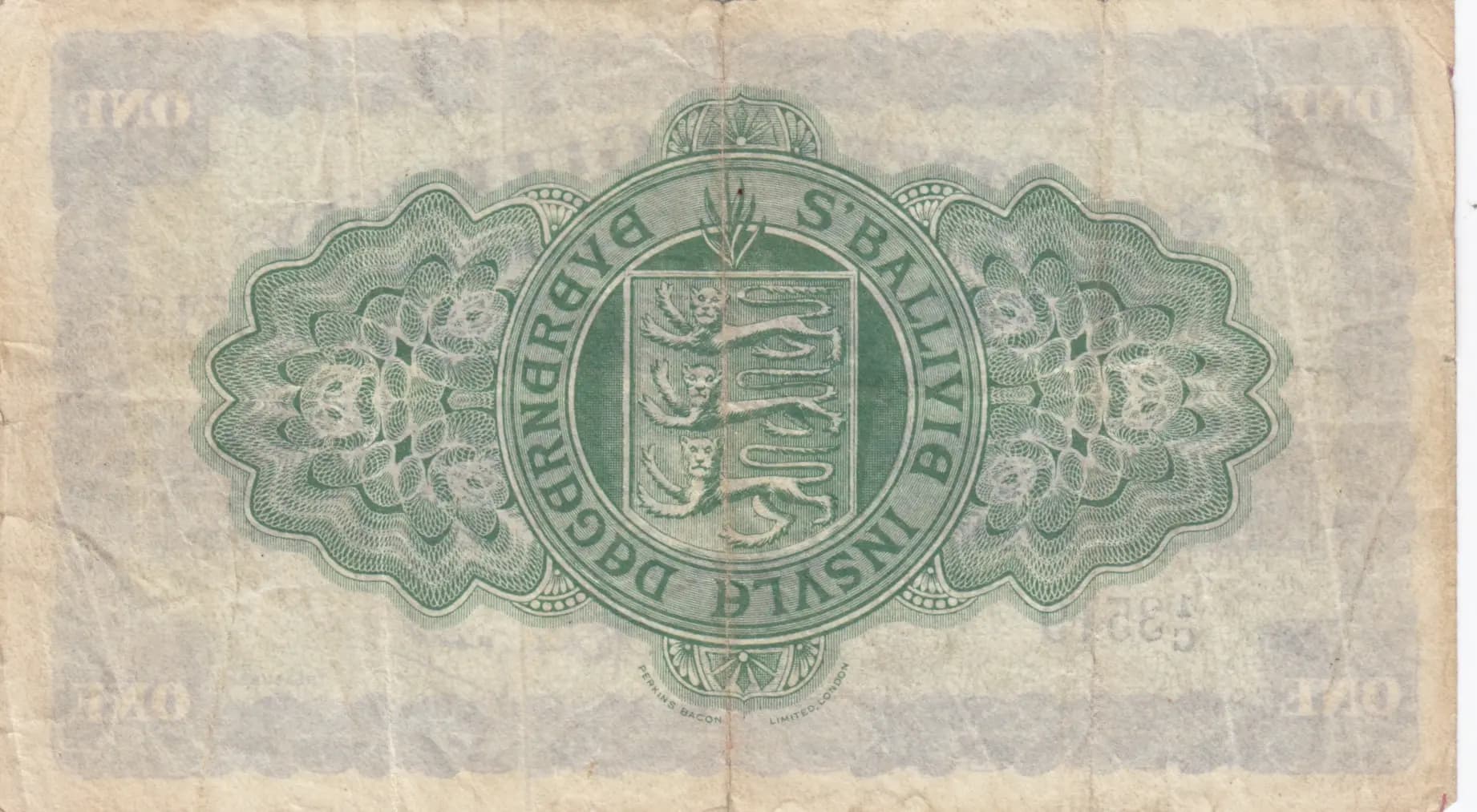 1 pound 1945 from Guernsey, P-43a (1945) — image 2